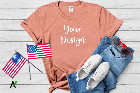 Download 4th of July Gildan 64000 Mockup 082 - Premium Resources