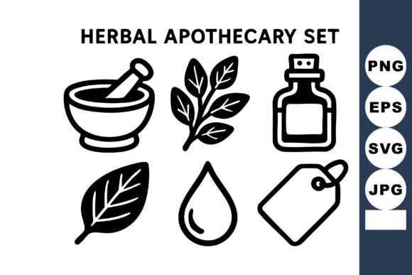 Download Herbal Apothecary with Mortar Pestle Le - Herbal Collection