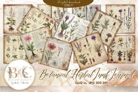 Download Vintage Botanical Herbal Junk Journal - Herbal Collection
