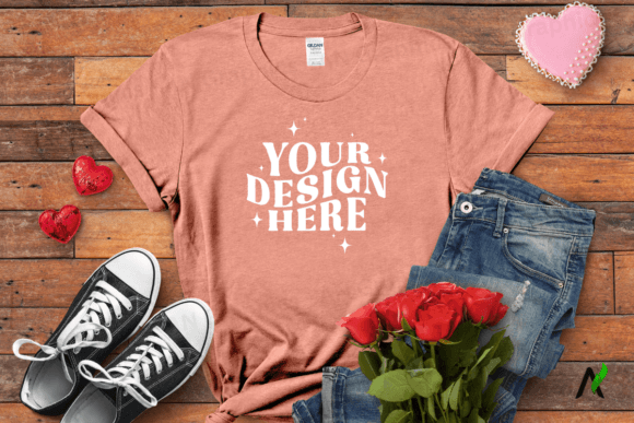 Download Valentine's Day Gildan 64000 Mockup 079 - Premium Bundle
